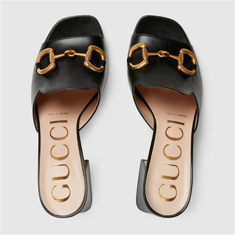 gucci leather horsebit slide sandals|Gucci Horsebit platform sandal.